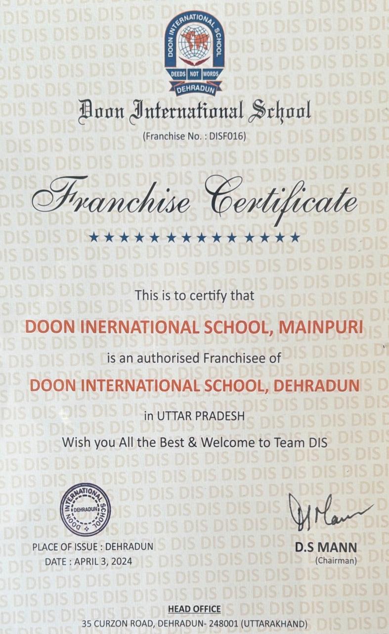 Franchise Certificate